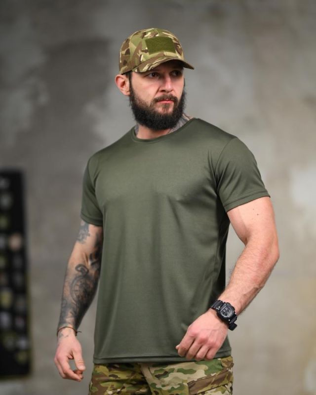 Тактическая футболка SELION Staff oliva ТР6763