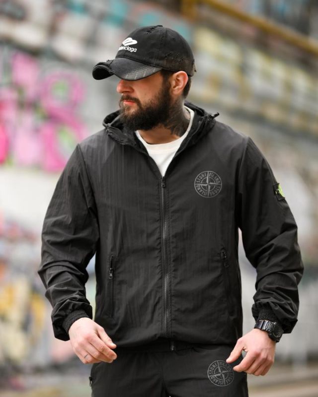 Чоловічий спортивний костюм ST injastis total black ТР6719