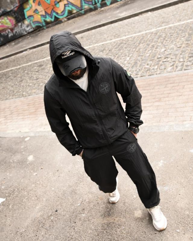 Чоловічий спортивний костюм ST injastis total black ТР6719