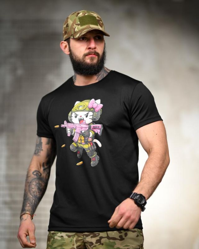 Тактическая футболка SELION warrior black ТР6771