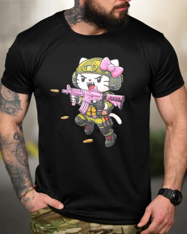 Тактическая футболка SELION warrior black ТР6771