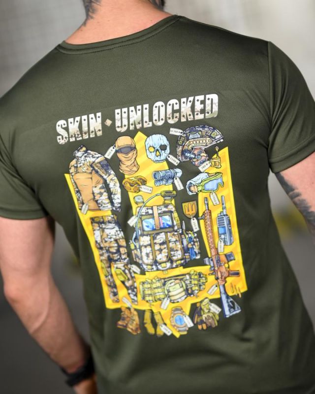 Тактическая футболка SELION Unlocked oliva ТР6781