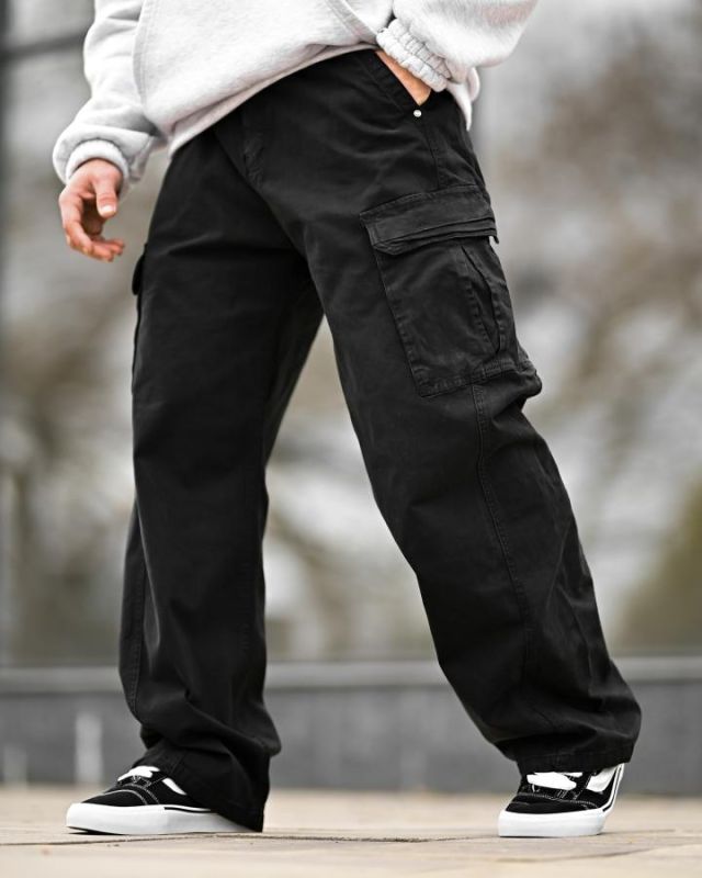 Карго штаны Oversize (Black)  черные ВТ5300