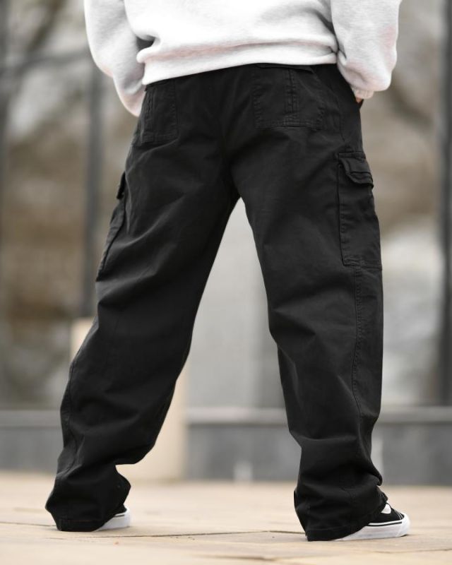 Карго штаны Oversize (Black)  черные ВТ5300