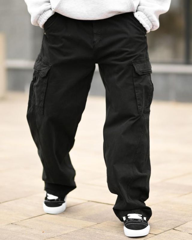 Карго штаны Oversize (Black)  черные ВТ5300