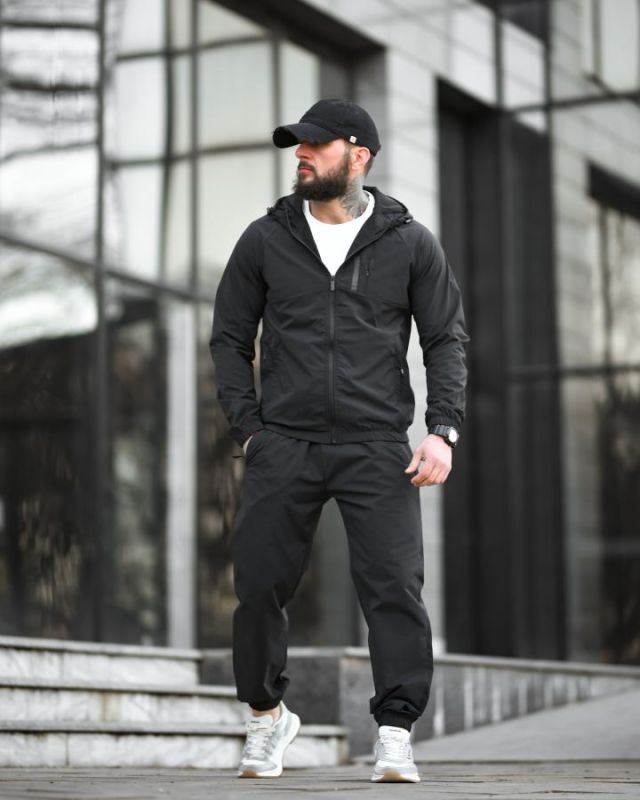 Мужской спортивный костюм steller black  ТР6791