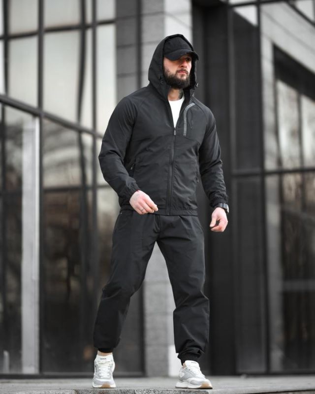 Мужской спортивный костюм steller black  ТР6791