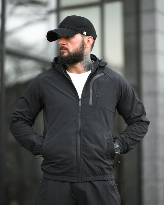 Мужской спортивный костюм steller black  ТР6791