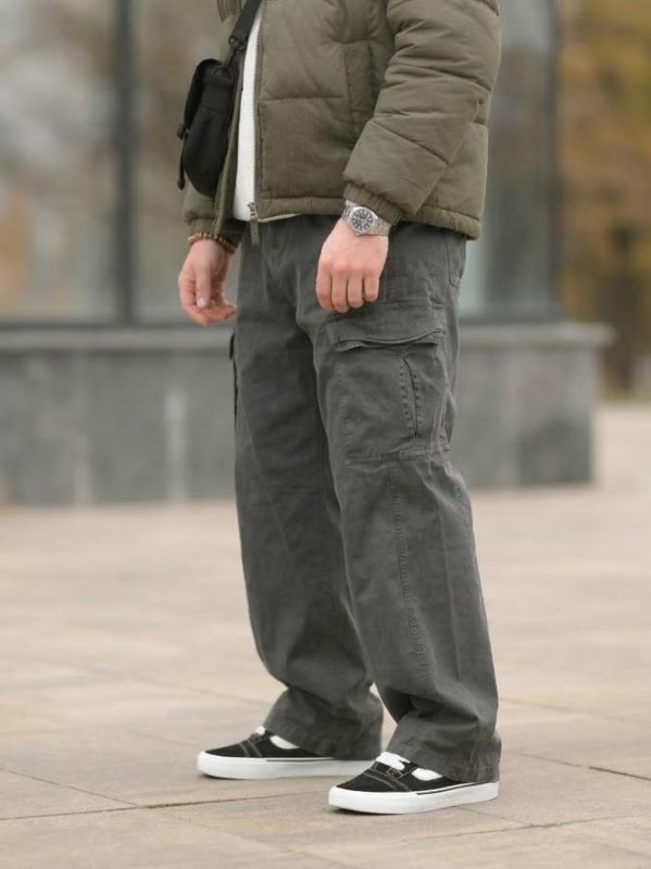 Карго штани Oversize сірі ВТ5308