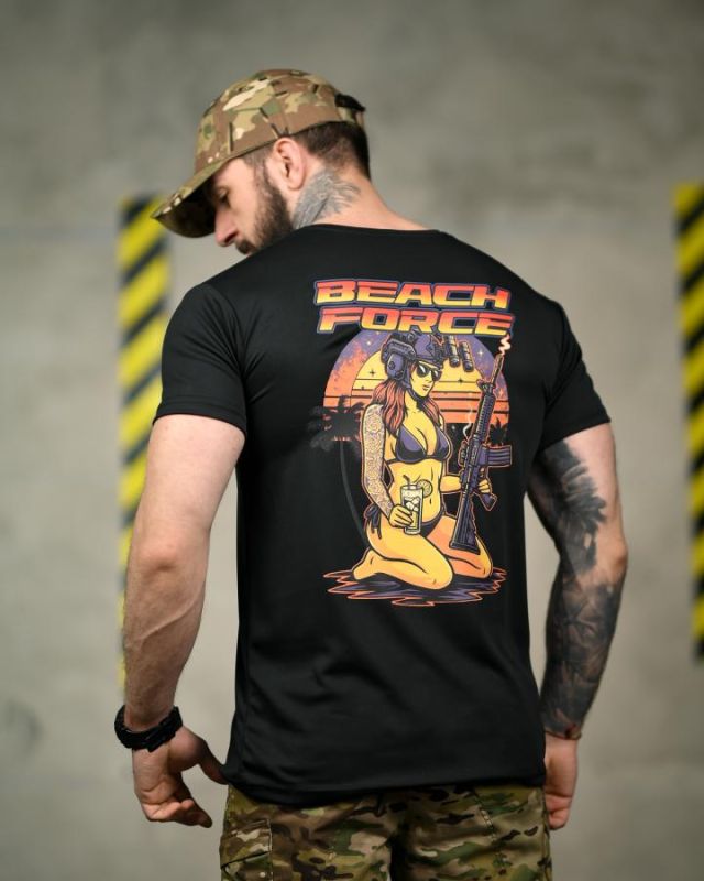 Тактична футболка SELION Force black ТР6850
