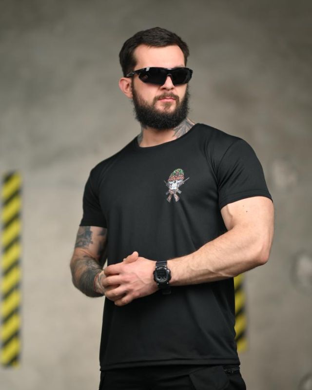 Тактическая футболка SELION викинг black   ТР6844