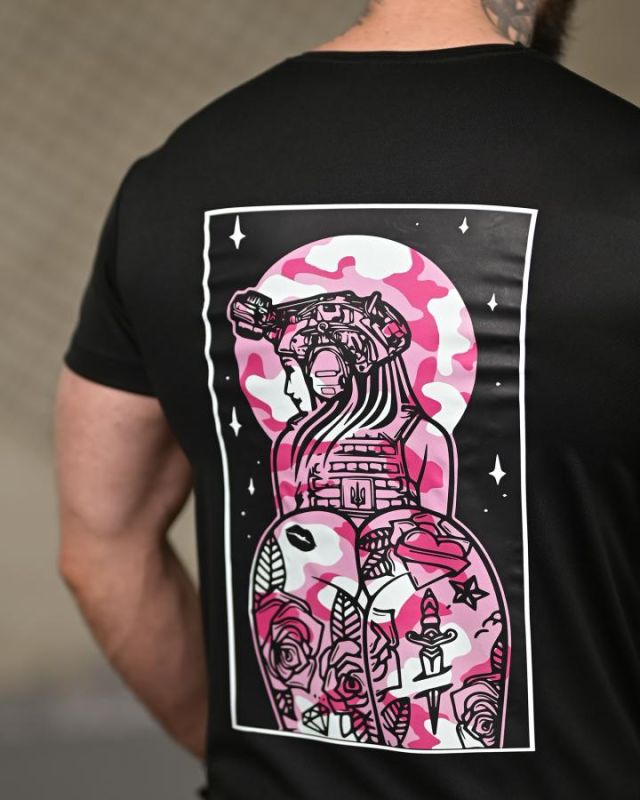 Тактическая футболка SELION Girl black ТР6931