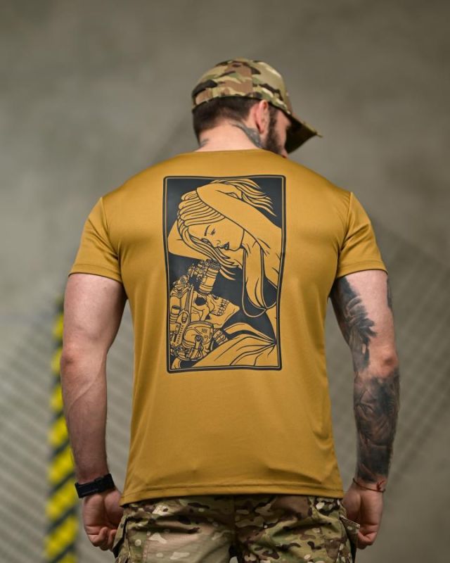 Тактическая футболка SELION Love coyot ТР6935