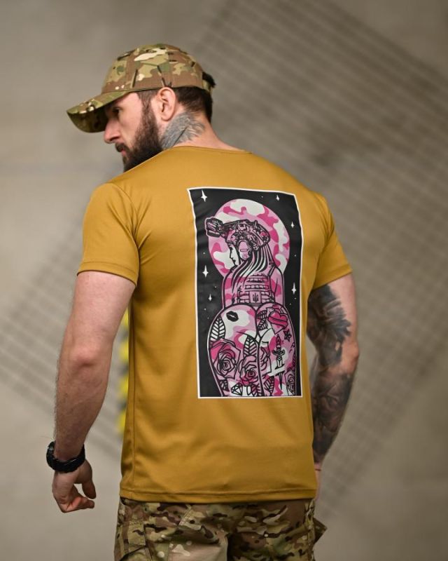 Тактическая футболка SELION Girl coyot ТР6932