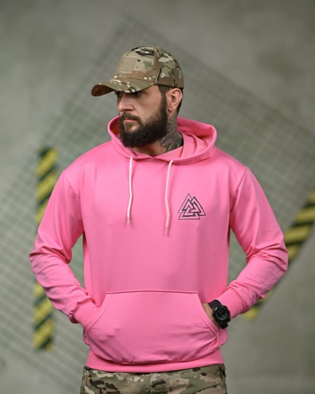Милитари худи FAXIS Voron pink ТР6969