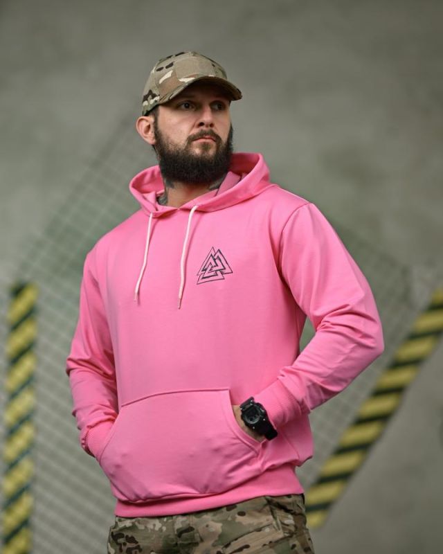 Милитари худи FAXIS Voron pink ТР6969