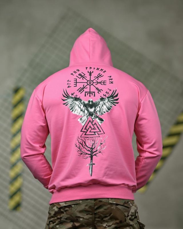 Милитари худи FAXIS Voron pink ТР6969
