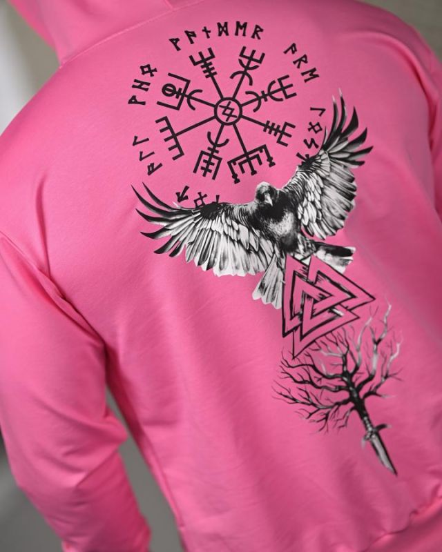 Милитари худи FAXIS Voron pink ТР6969