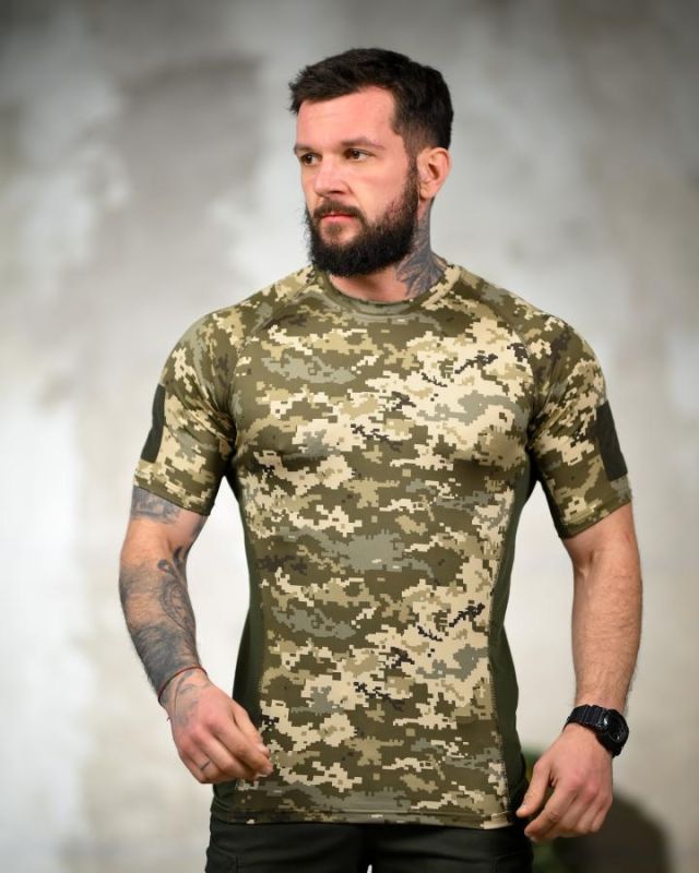 Компресійна потоотвідна футболка elit force SSO піксель ОЛ7259