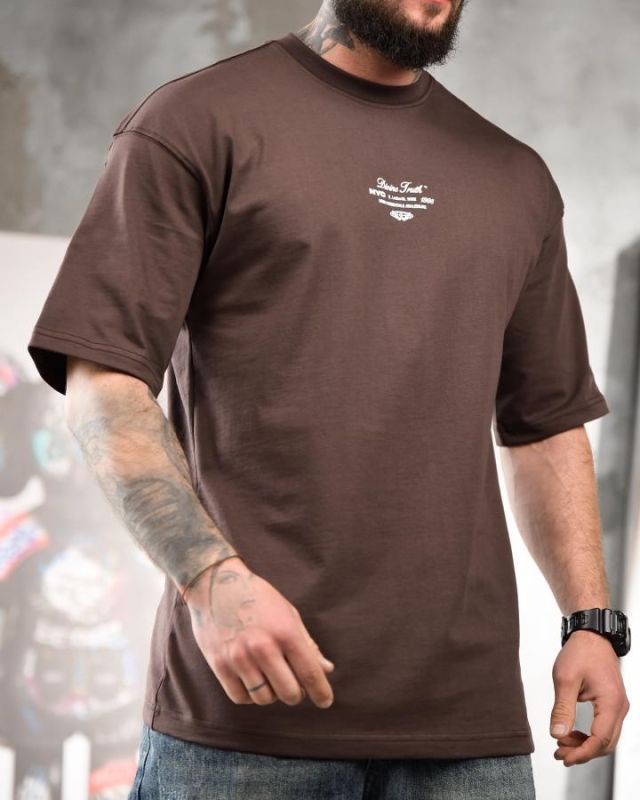 Футболка oversize  NYC bordo ТР6871