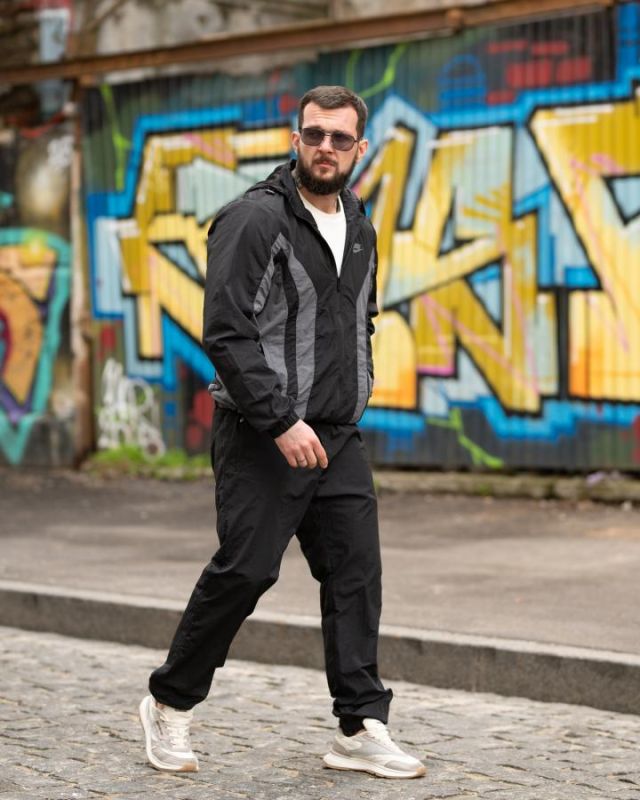 Спортивный костюм RETRO nk  black ТР6947