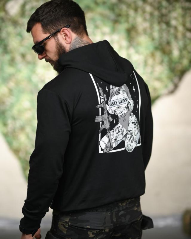 Милитари худи TRENASH   Only guns black ТР6097
