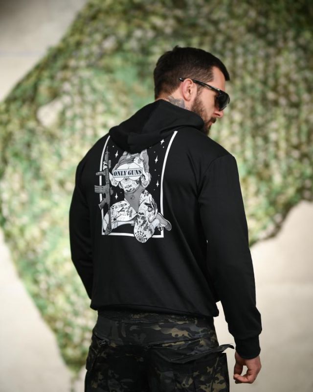 Милитари худи TRENASH   Only guns black ТР6097