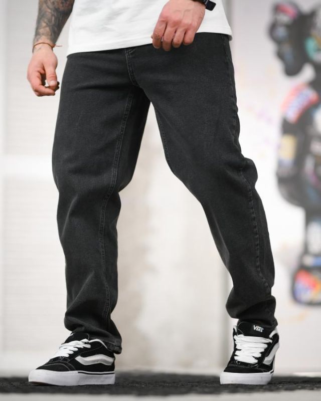 Джинсы stussy ballon потертый черный ТР6861