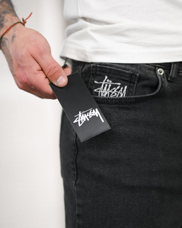 Джинсы stussy ballon потертый черный ТР6861