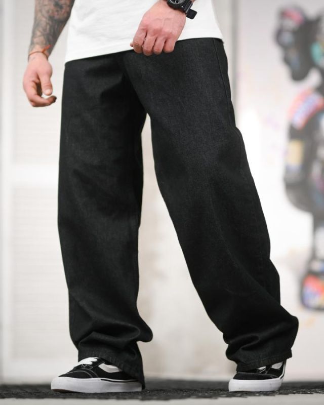 Джинси баггі stussy terecs чорні ТР6856