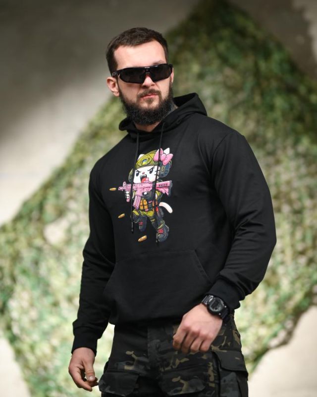 Милитари худи TRENASH  Warrior black ТР6096