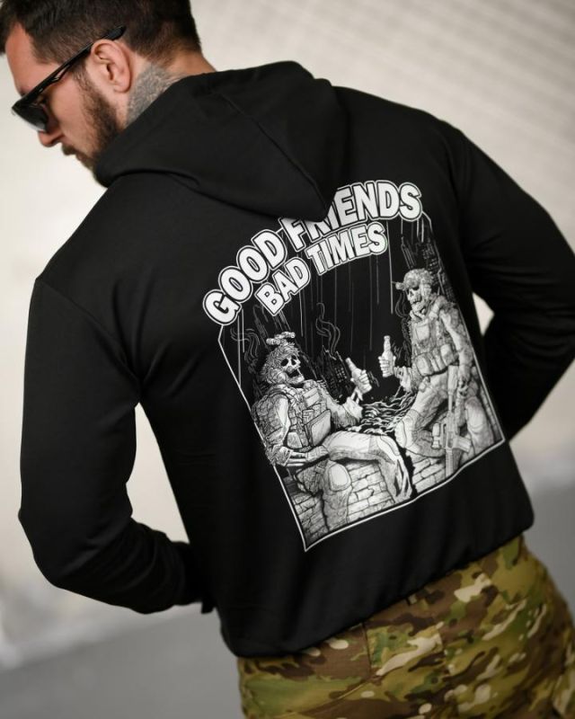 Мілітарі худі TRENASHFriends black ТР6029