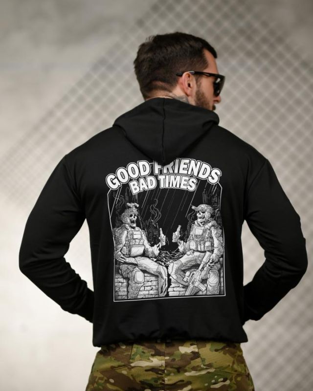Мілітарі худі TRENASHFriends black ТР6029