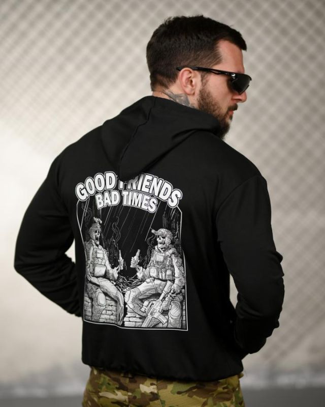 Мілітарі худі TRENASHFriends black ТР6029