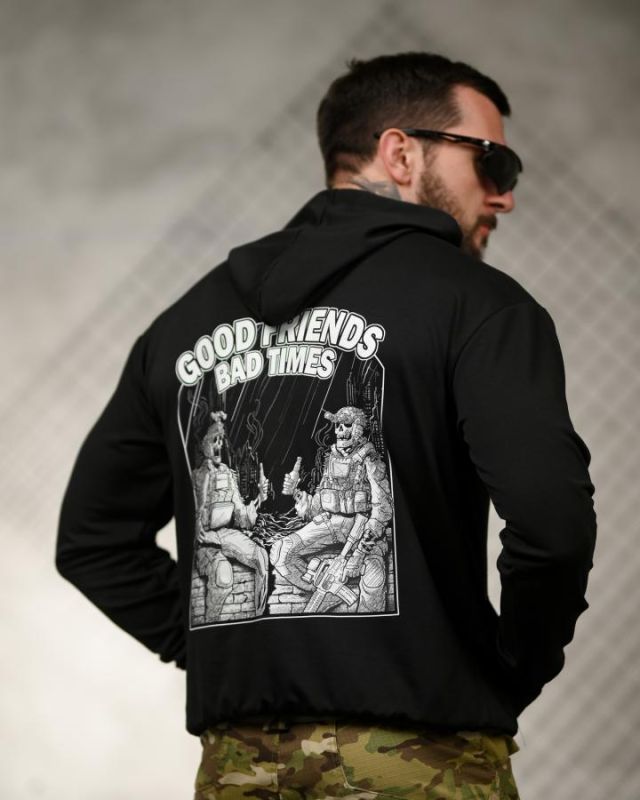 Мілітарі худі TRENASHFriends black ТР6029