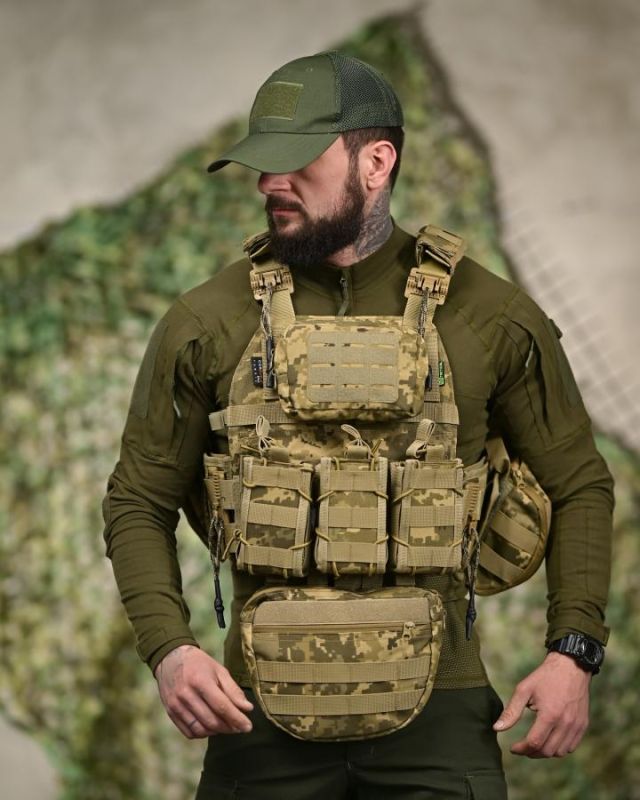 Плитоноска 7.62 с рюкзаком пиксельТР6022