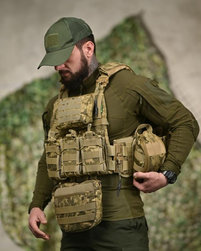 Плитоноска 7.62 с рюкзаком пиксельТР6022