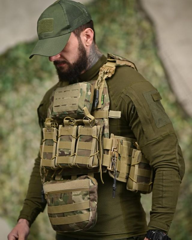 Плитоноска 7.62 с рюкзаком мультикам ТР6021