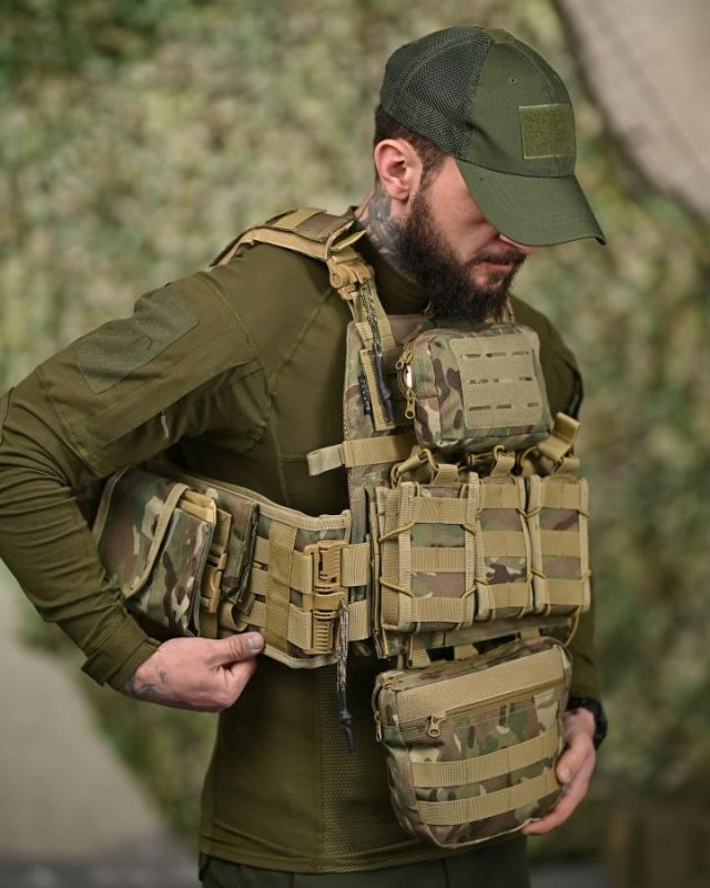 Плитоноска 7.62 с рюкзаком мультикам ТР6021