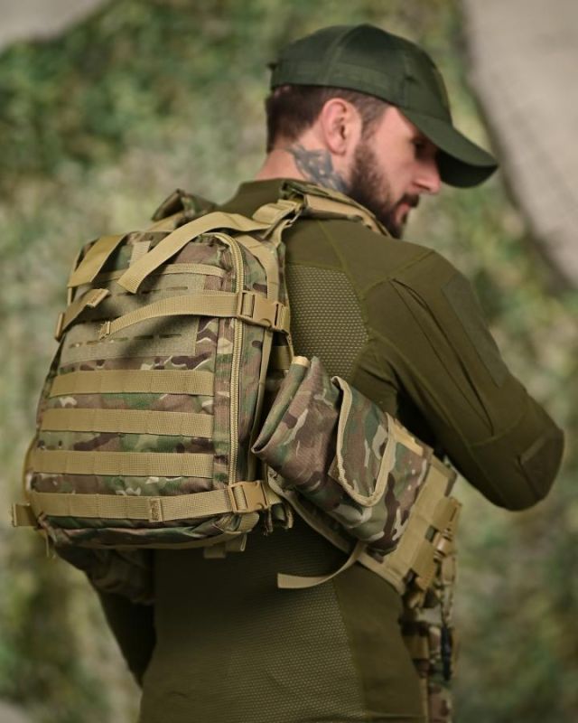 Плитоноска 7.62 с рюкзаком мультикам ТР6021