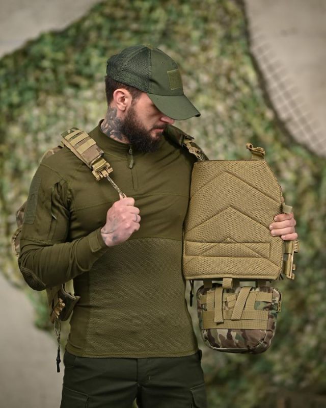 Плитоноска 7.62 с рюкзаком мультикам ТР6021