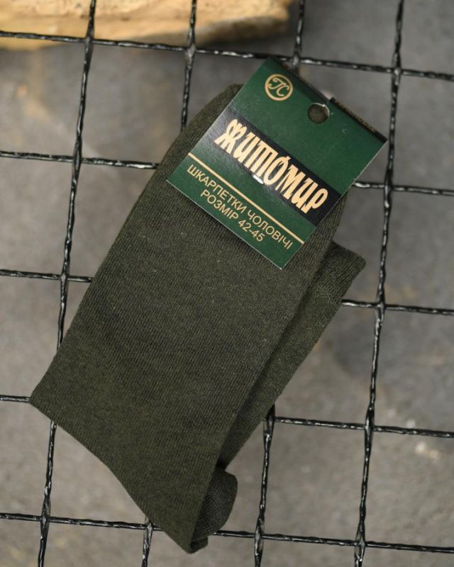 Носки темний хаки однотонні Blankful ТР7351