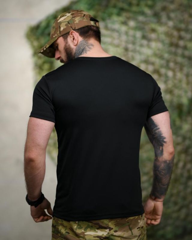 Тактическая футболка SELION  потоотводящая футболка Де я black ПП7852