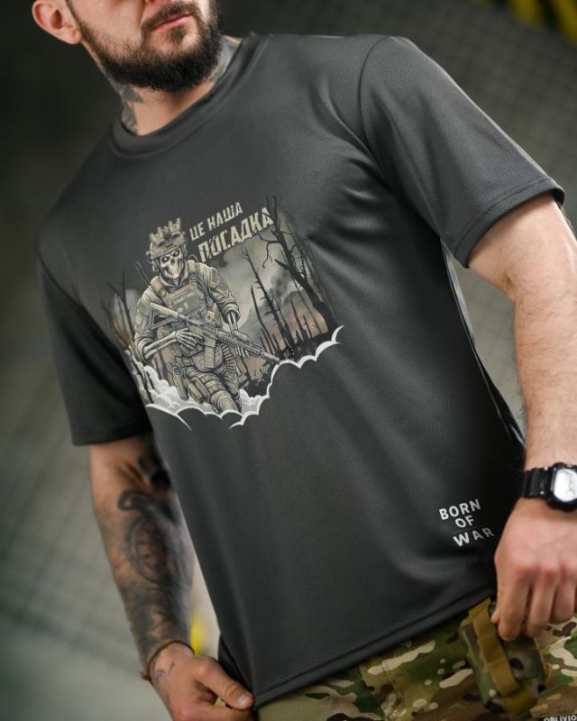 Тактична футболка BORN OF WAR Посадка grey ВТ4729