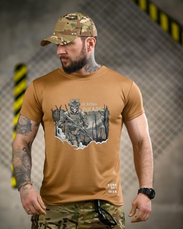 Тактическая футболка BORN OF WAR Посадка coyot ВТ4728