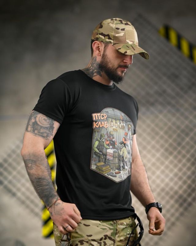 Тактическая футболка BORN OF WAR ПТСР клаб black ВТ4726