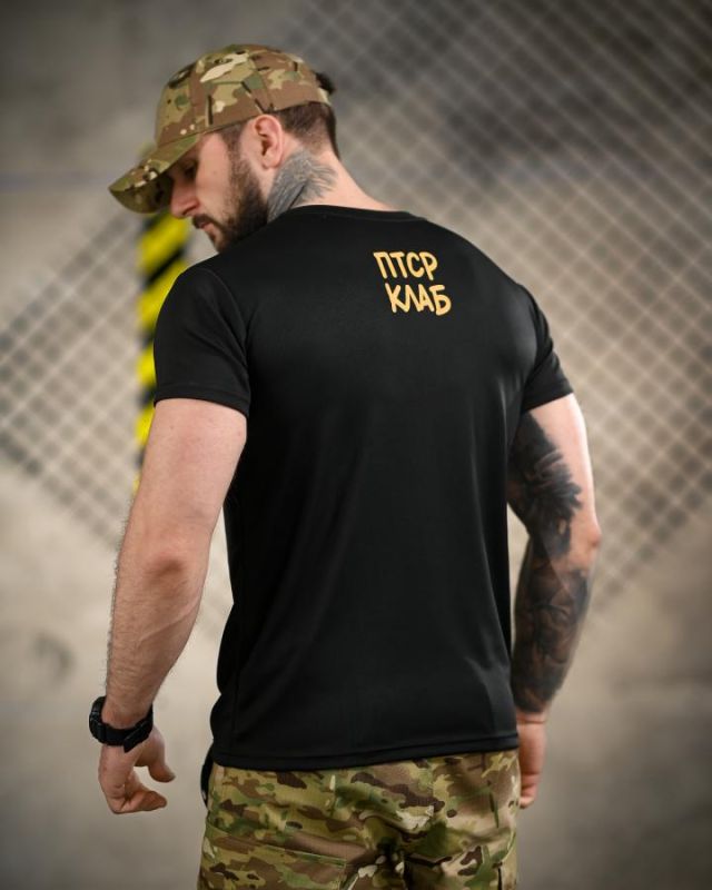 Тактическая футболка BORN OF WAR ПТСР клаб black ВТ4726