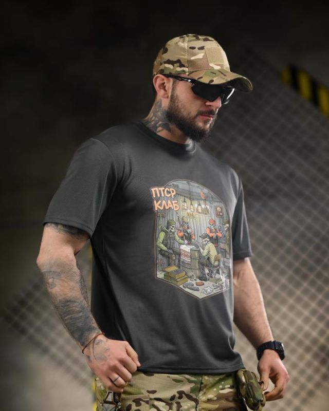 Тактическая футболка BORN OF WAR  ПТСР клаб grey ВТ4732