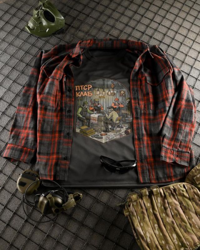 Тактическая футболка BORN OF WAR  ПТСР клаб grey ВТ4732