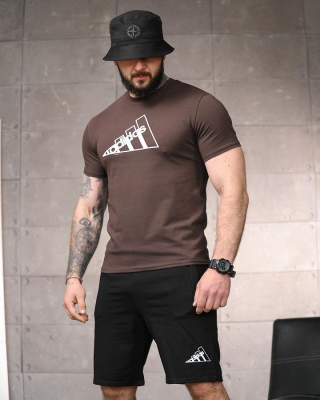 Летний комплект Adi logo brown ТР6161